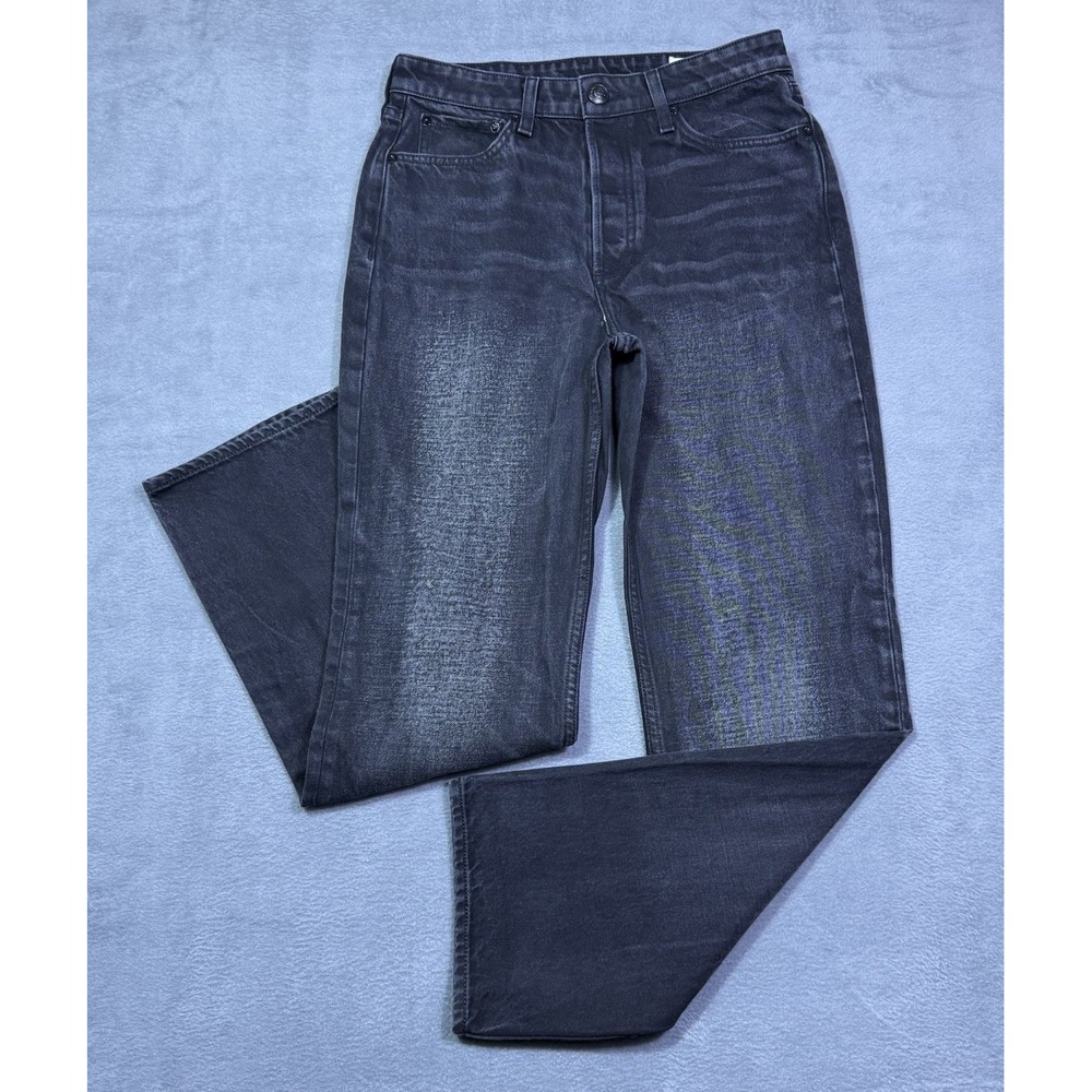 Rag And Bone Jeans Womens 29x31 ALEX Highrise Straight Black Denim USA